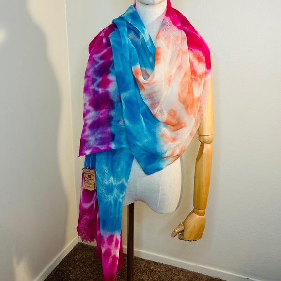 Summer Scarf/Coverup Tye-dyed              NEW - Picture 2 of 4